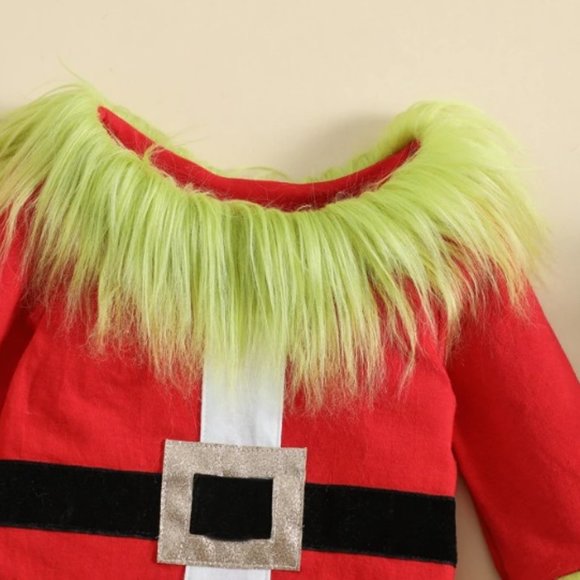 Grinch Who Stole Christmas Girls Boys Halloween Costume Outfit Set - Picture 2 of 6